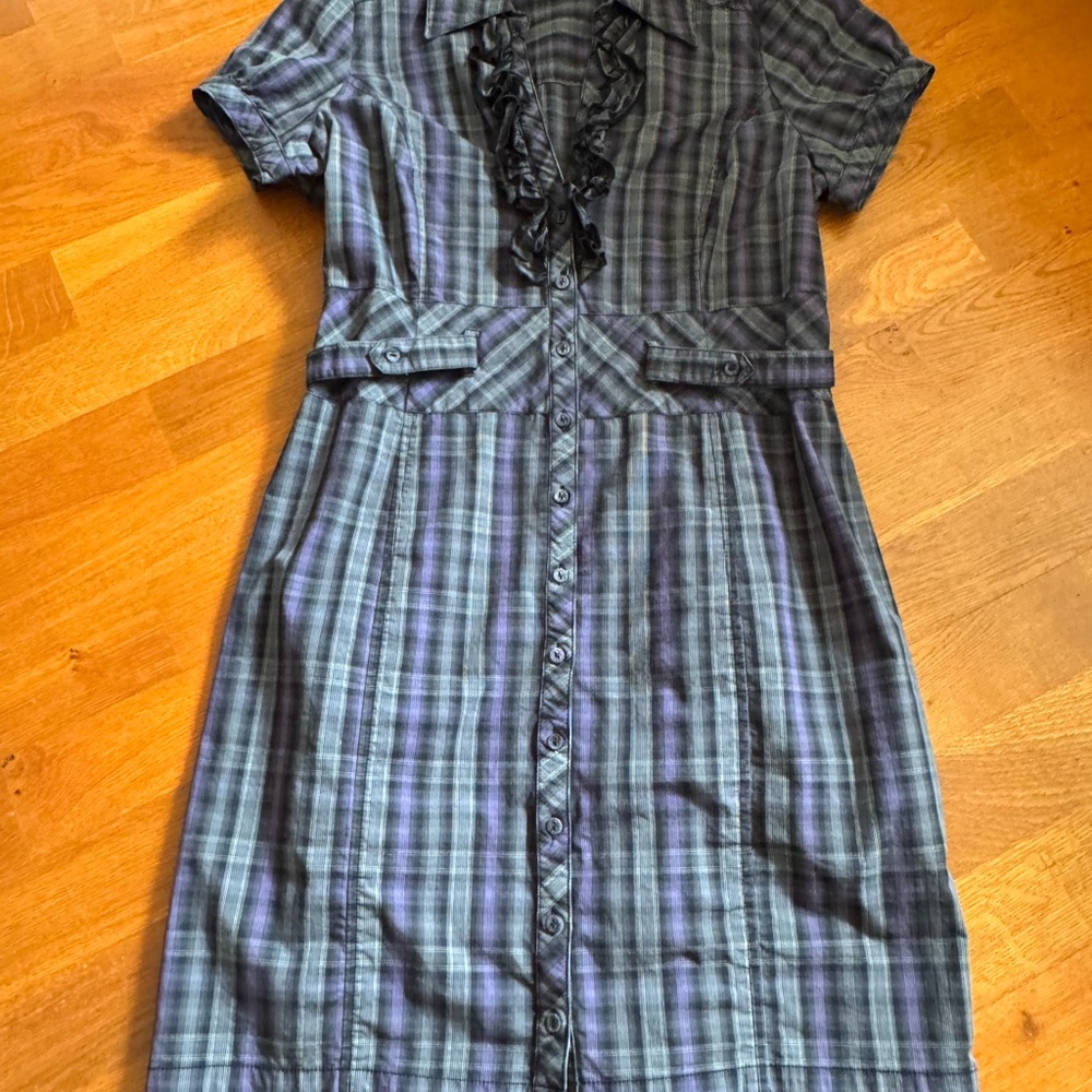 Dynamite Purple Checkered Mini Dress - Picture 6 of 13